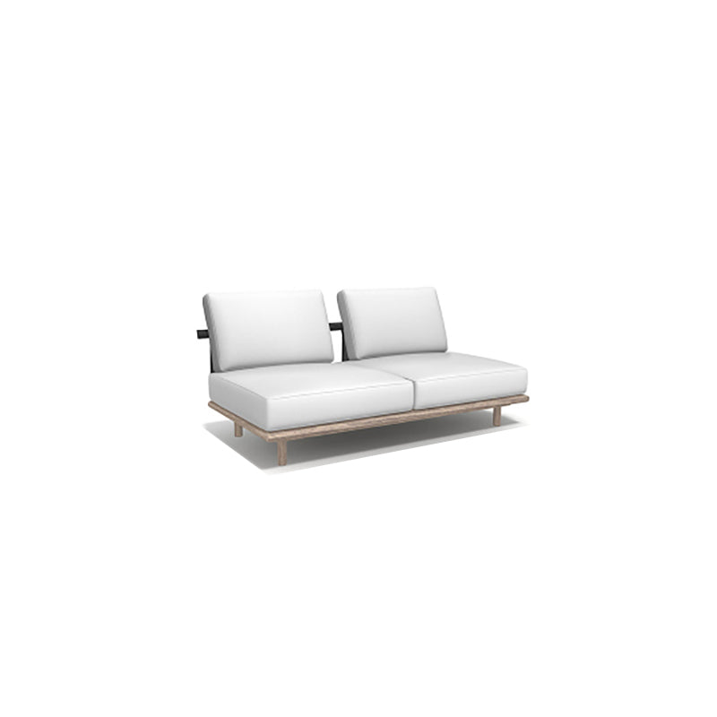 1 Piece Outdoor Patio Sofa Solid Wood Modern Patio Sofa with Cushions