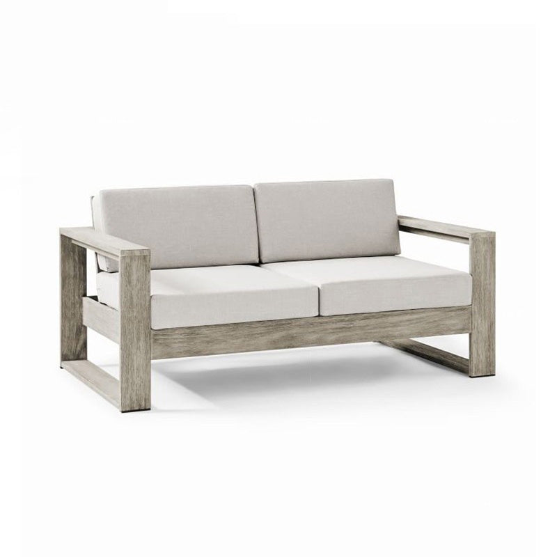 Farmhouse White Outdoor Patio Sofa Water Resistant Outdoor Patio Sofa