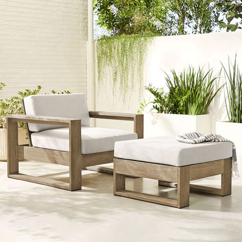 Farmhouse White Outdoor Patio Sofa Water Resistant Outdoor Patio Sofa