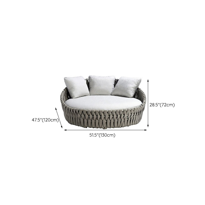 Tropical Metal Outdoor Loveseat Water Resistant Outdoor Patio Sofa