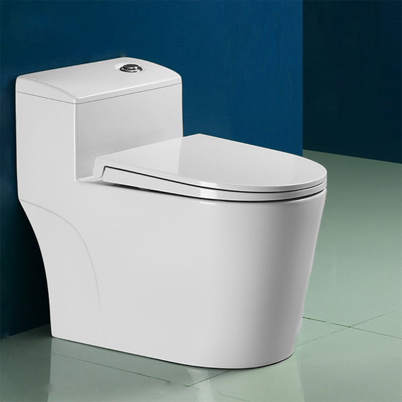 Modern White Flush Toilet Floor Mounted Toilet Bowl for Bathroom