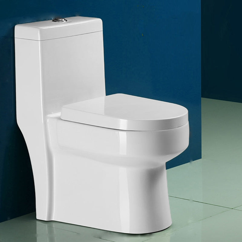 Modern White Flush Toilet Floor Mounted Toilet Bowl for Bathroom