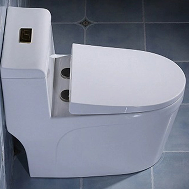 Modern White Flush Toilet Floor Mounted Toilet Bowl for Bathroom