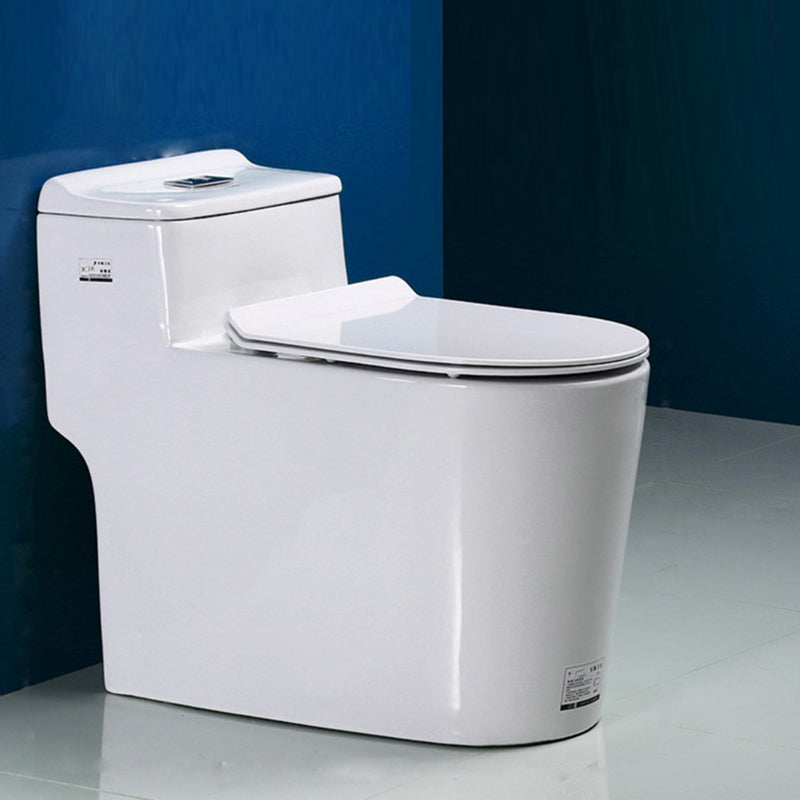 Modern White Flush Toilet Floor Mounted Toilet Bowl for Bathroom