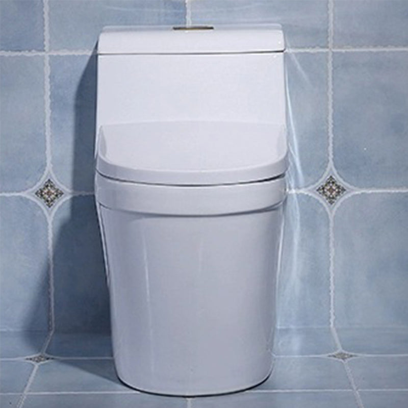 Modern White Flush Toilet Floor Mounted Toilet Bowl for Bathroom