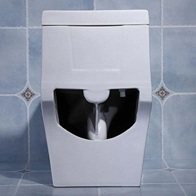 Modern White Flush Toilet Floor Mounted Toilet Bowl for Bathroom