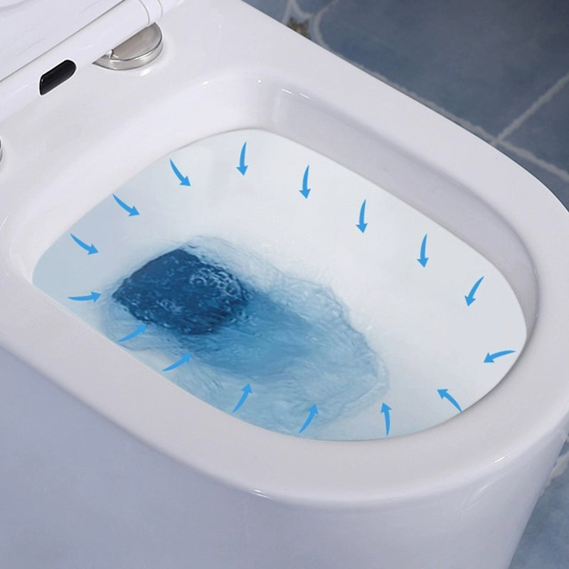 Modern White Flush Toilet Floor Mounted Toilet Bowl for Bathroom