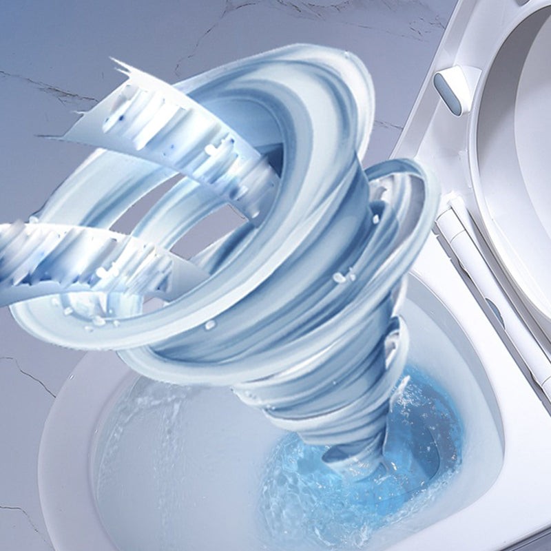 Modern White Flush Toilet Floor Mounted Toilet Bowl for Bathroom