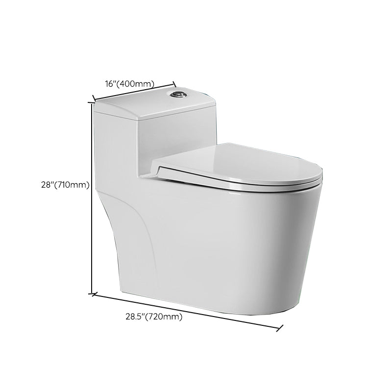 Modern White Flush Toilet Floor Mounted Toilet Bowl for Bathroom