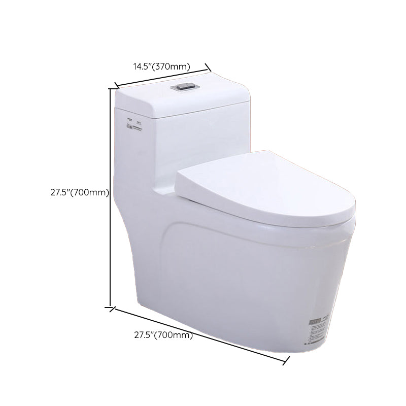 Modern White Flush Toilet Floor Mounted Toilet Bowl for Bathroom