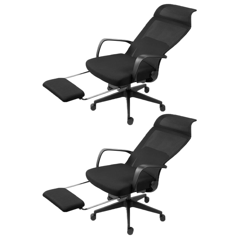 Modern Fixed Arms Office Chair Adjustable Seat Height Swivel Chair with Wheels