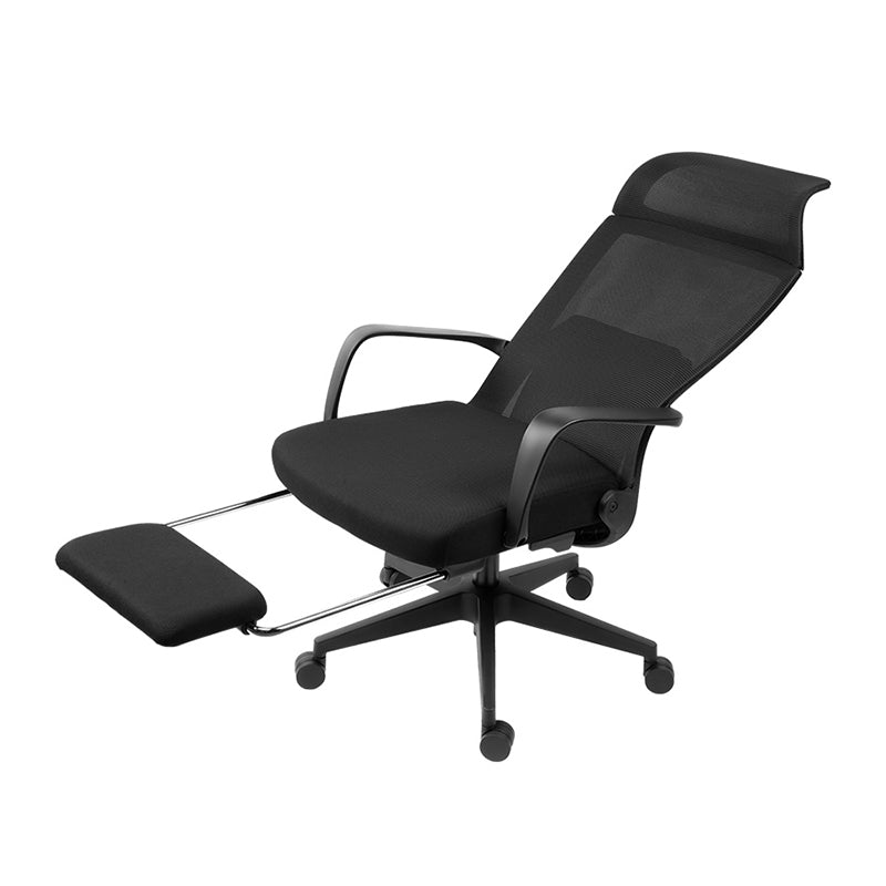 Modern Fixed Arms Office Chair Adjustable Seat Height Swivel Chair with Wheels