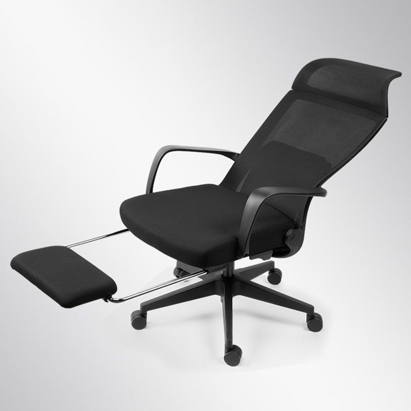 Modern Fixed Arms Office Chair Adjustable Seat Height Swivel Chair with Wheels