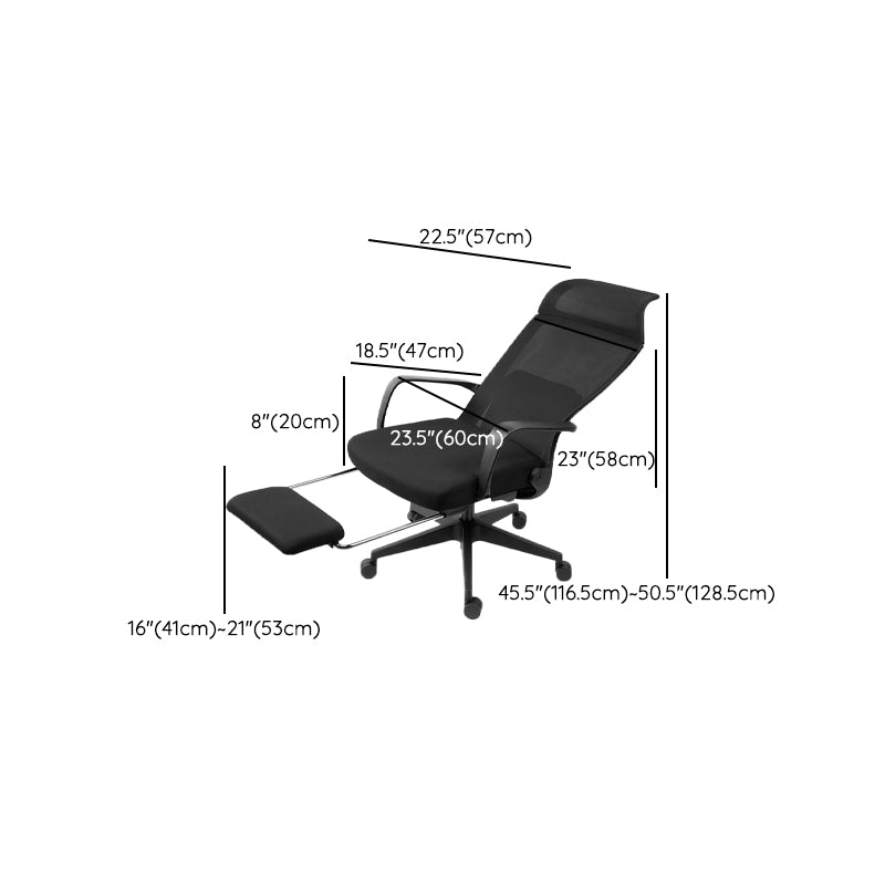 Modern Fixed Arms Office Chair Adjustable Seat Height Swivel Chair with Wheels