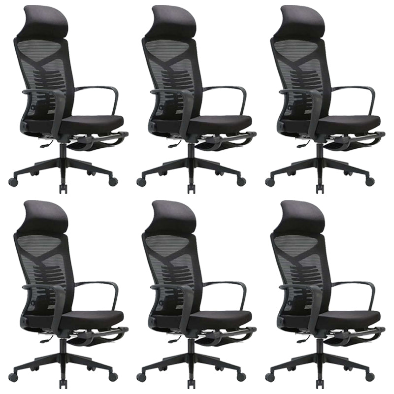 Modern Desk Chair Adjustable Seat Height Swivel Chair with Breathable Back