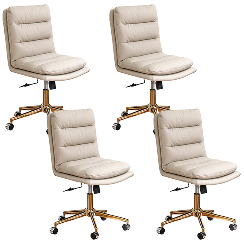 Modern Office Chair Armless Adjustable Seat Height Swivel Chair