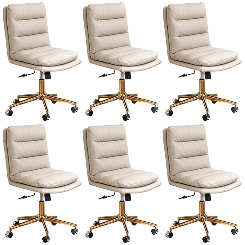 Modern Office Chair Armless Adjustable Seat Height Swivel Chair