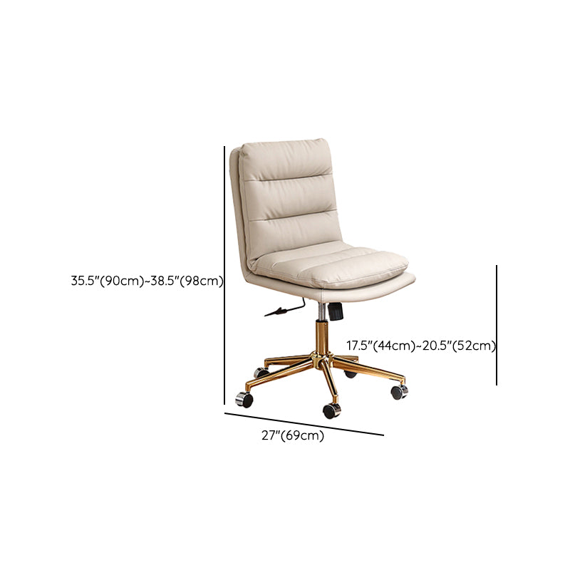 Modern Office Chair Armless Adjustable Seat Height Swivel Chair