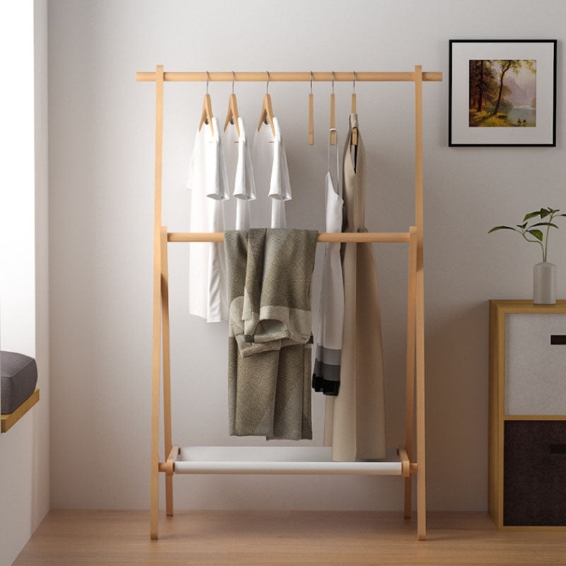 Modern Solid Wood Coat Rack Free Standing Clothes Hanger for Bedroom