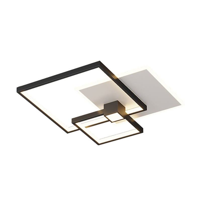 Minimalism Ceiling Light Fixture 4-Light Flush Mount with Metal for Bedroom