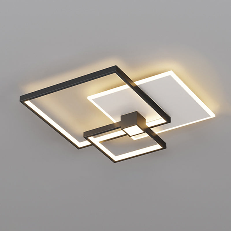 Minimalism Ceiling Light Fixture 4-Light Flush Mount with Metal for Bedroom