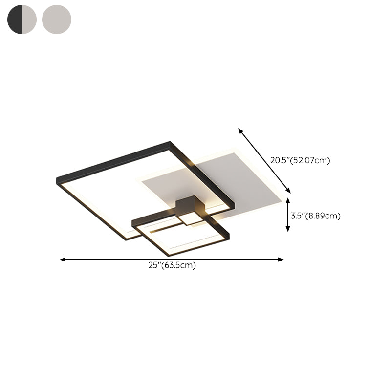 Minimalism Ceiling Light Fixture 4-Light Flush Mount with Metal for Bedroom