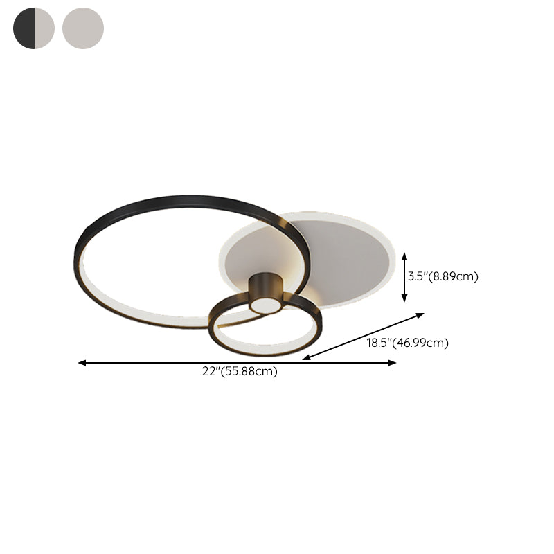 Minimalism Ceiling Light Fixture 4-Light Flush Mount with Metal for Bedroom