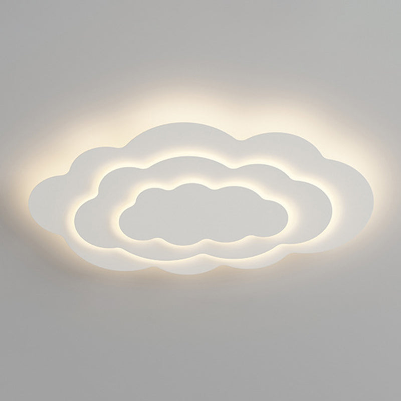 Nordic Style LED Ceiling Light Fixture Cloud Flush Mount with Metal for Bedroom