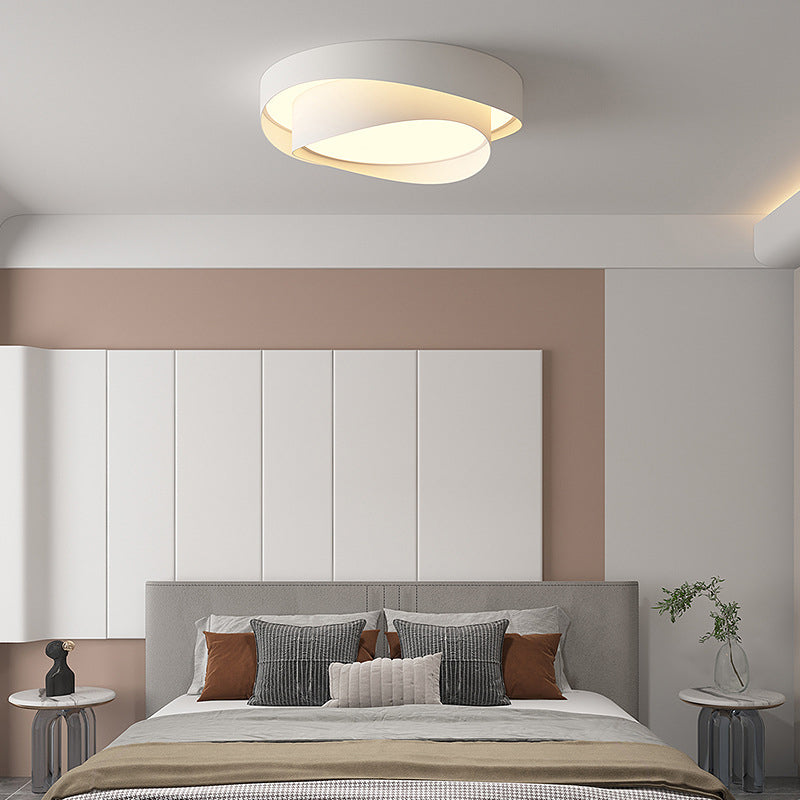 Simple LED Ceiling Light Fixture 2-Layer Flush Mount in White for Bedroom