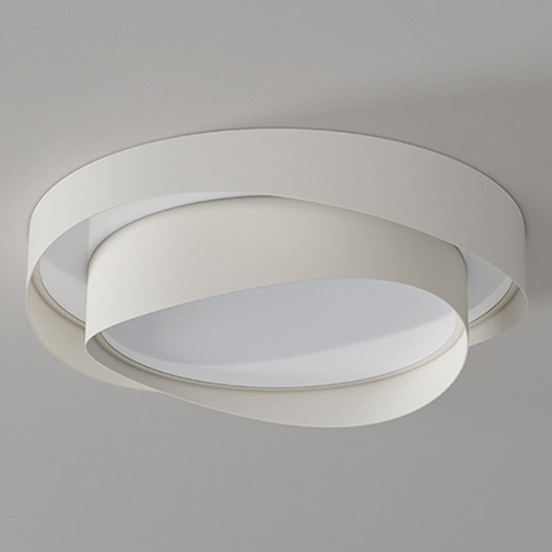 Simple LED Ceiling Light Fixture 2-Layer Flush Mount in White for Bedroom