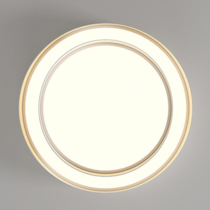 Simple LED Ceiling Light Fixture 2-Layer Flush Mount in White for Bedroom