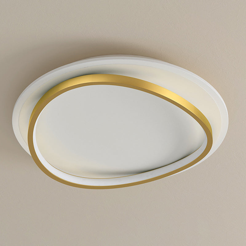 Minimalism LED Flush Mount Round Ceiling Light Fixture with Metal for Bedroom