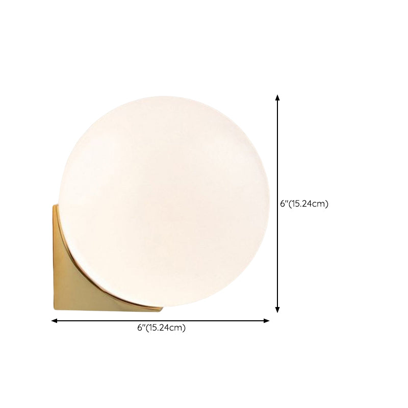 1 / 2 - Light Cream White Bathroom Vanity Lighting in Gold Iron and Glass Bath Sconce