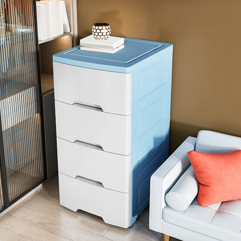 Contemporary Vertical Nursery Dresser Plastic Kids Nightstand for Bathroom