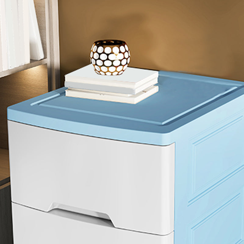 Contemporary Vertical Nursery Dresser Plastic Kids Nightstand for Bathroom