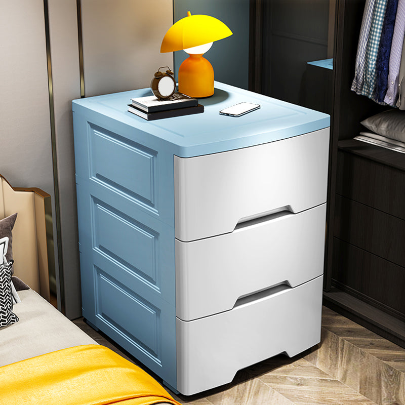 Contemporary Vertical Nursery Dresser Plastic Kids Nightstand for Bathroom