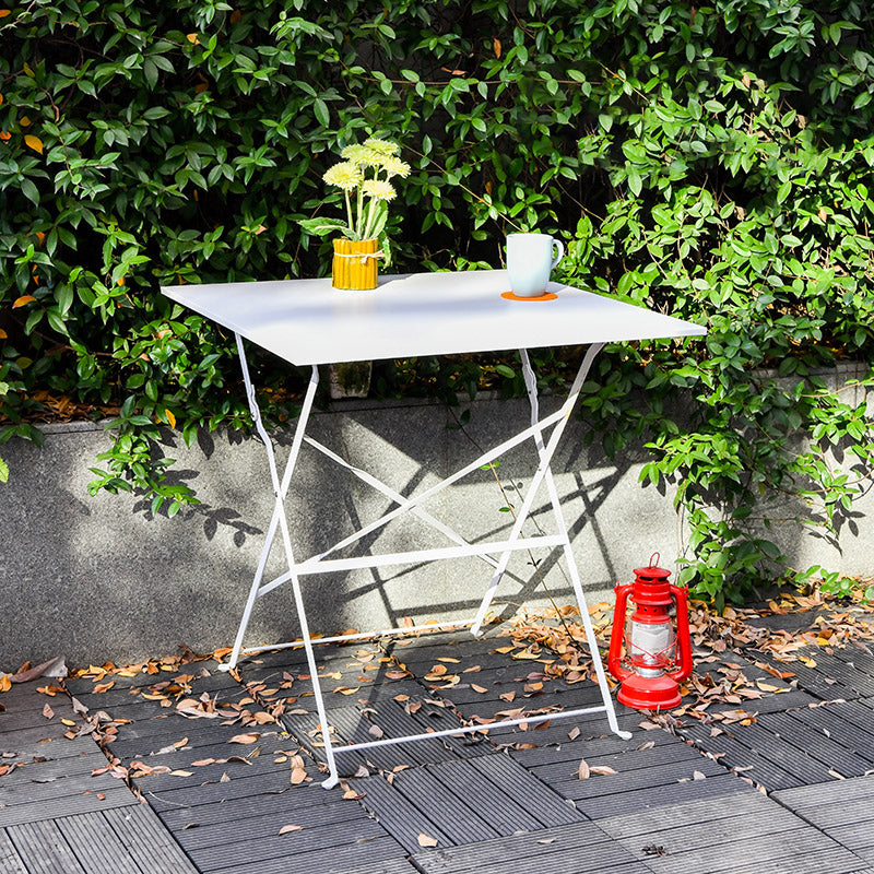 Contemporary Scratch Resistant Patio Table Iron Folding Patio Table