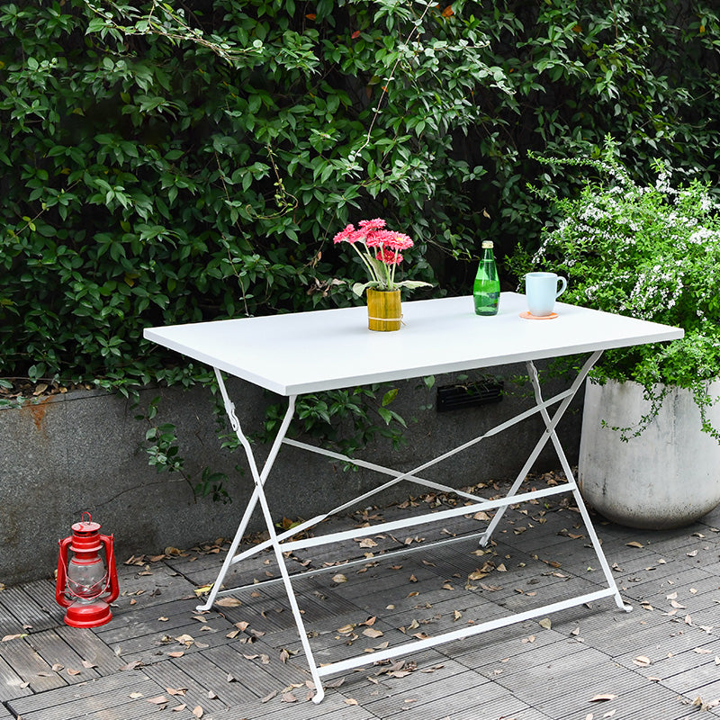 Contemporary Scratch Resistant Patio Table Iron Folding Patio Table