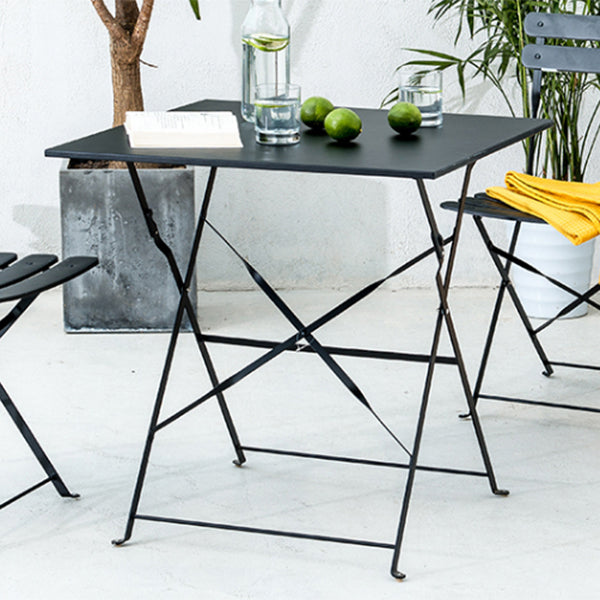 Contemporary Scratch Resistant Patio Table Iron Folding Patio Table