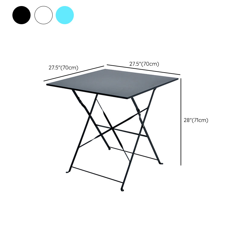 Contemporary Scratch Resistant Patio Table Iron Folding Patio Table