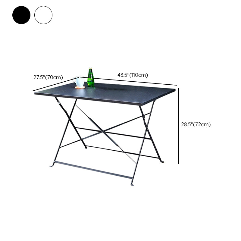 Contemporary Scratch Resistant Patio Table Iron Folding Patio Table