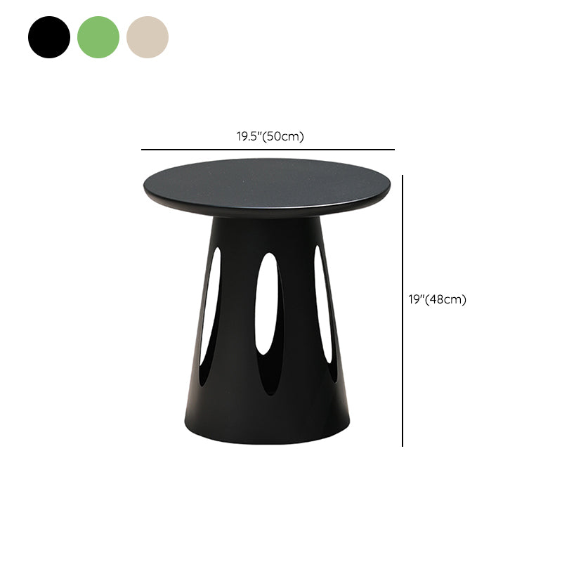 Outdoor Round Aluminum Frame Patio Table Modern Rust Resistant Coffee Table