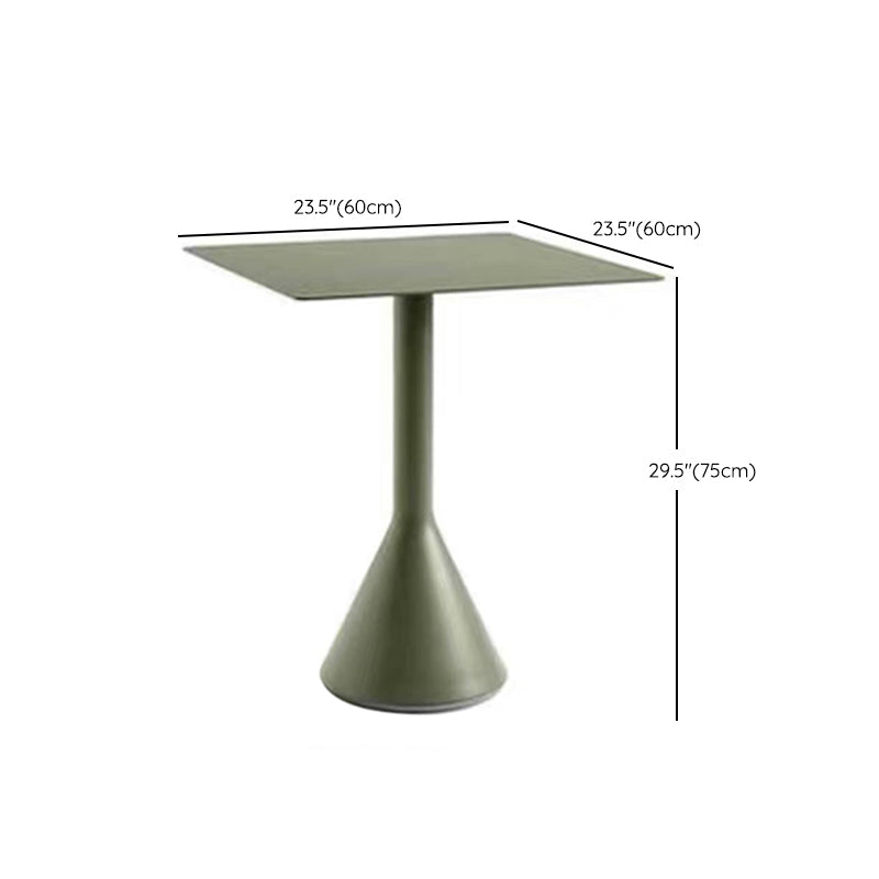 Modern Round/Square Patio Table Green Iron Frame Patio Table