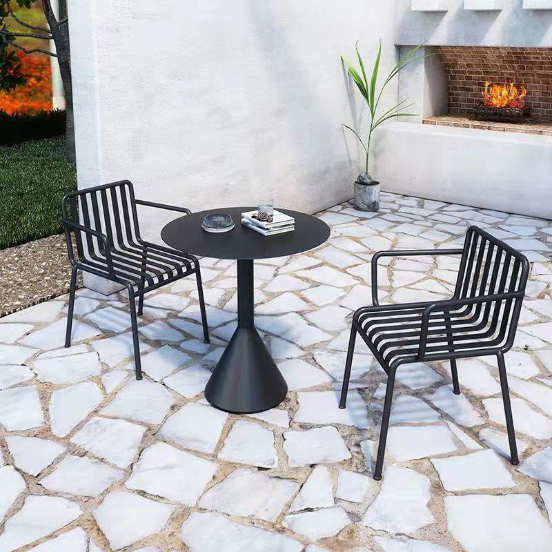 Contemporary Outdoor Round/Square Patio Table Iron Rust Resistant Coffee Table