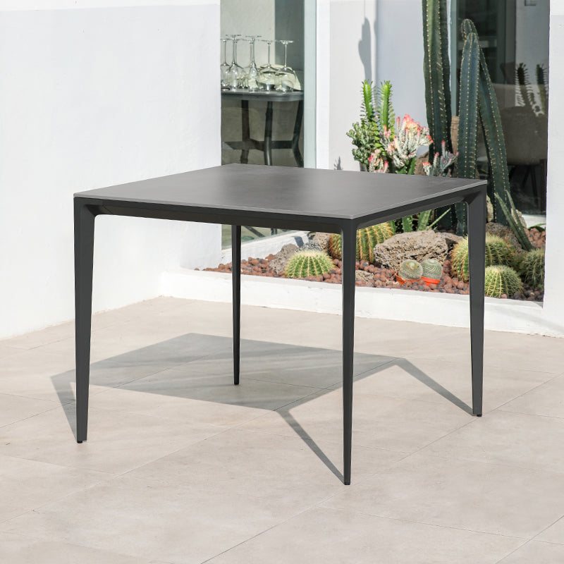 Industrial Aluminum Frame Patio Table Outdoor Rust Resistant Patio Table