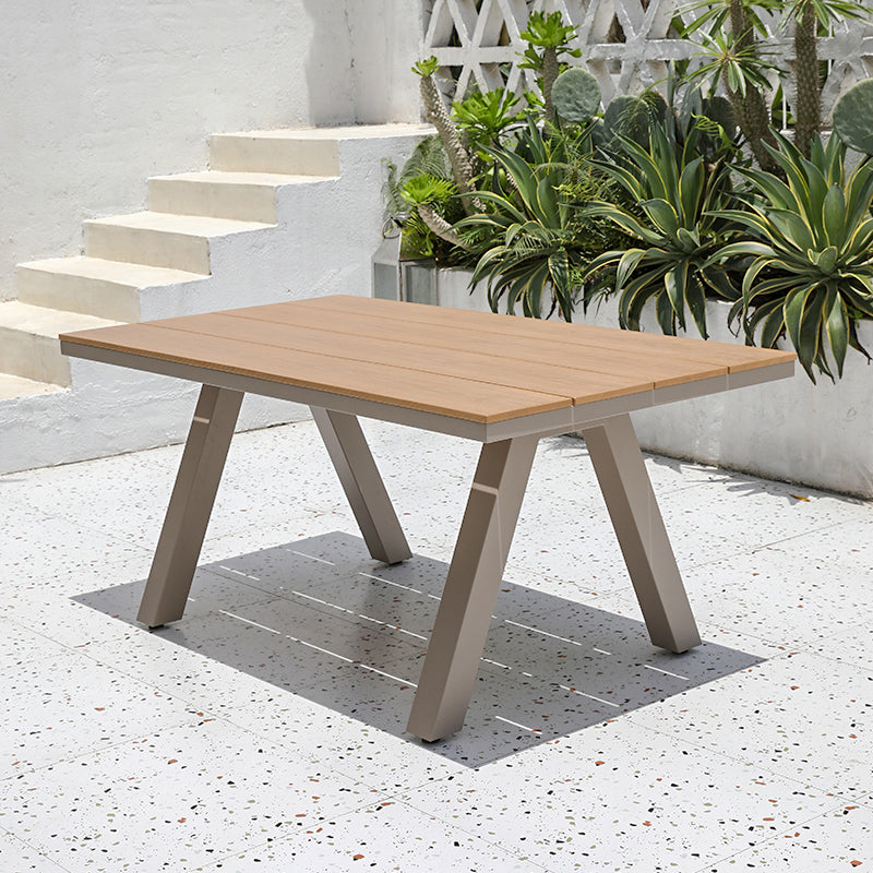 Industrial Aluminum Frame Patio Table Outdoor Rust Resistant Patio Table