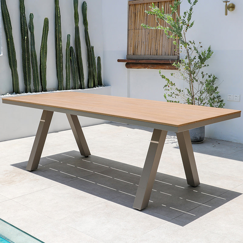 Industrial Aluminum Frame Patio Table Outdoor Rust Resistant Patio Table