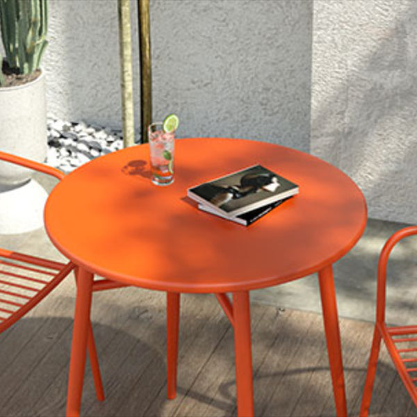 Modern Iron Frame Bistro Table Rust Resistant and Scratch Resistant Bistro Table