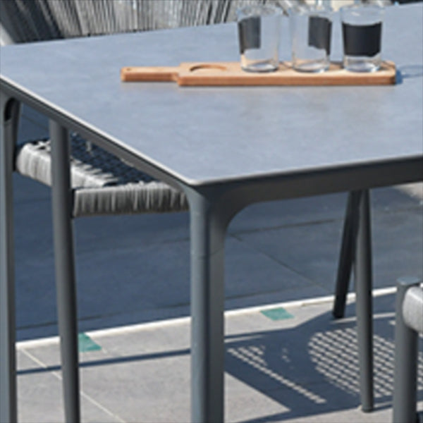 Industrial Aluminum Frame Patio Table Water and Fire Resistant Patio Table