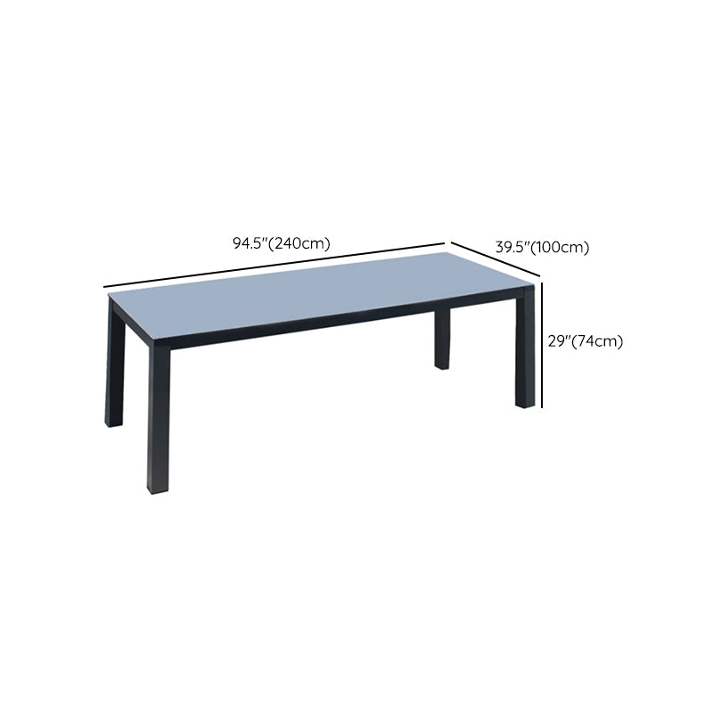 Industrial Aluminum Frame Patio Table Water and Fire Resistant Patio Table